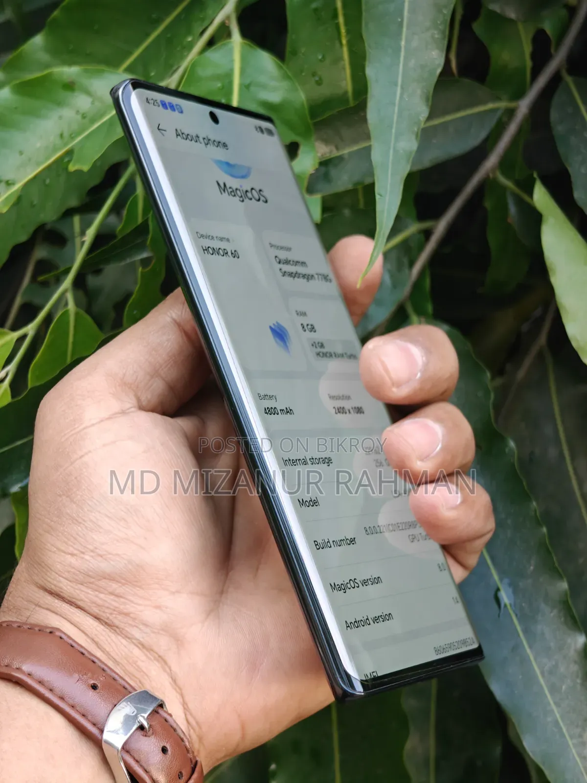 অনার ২৫৬ জিবি ব্ল্যাক