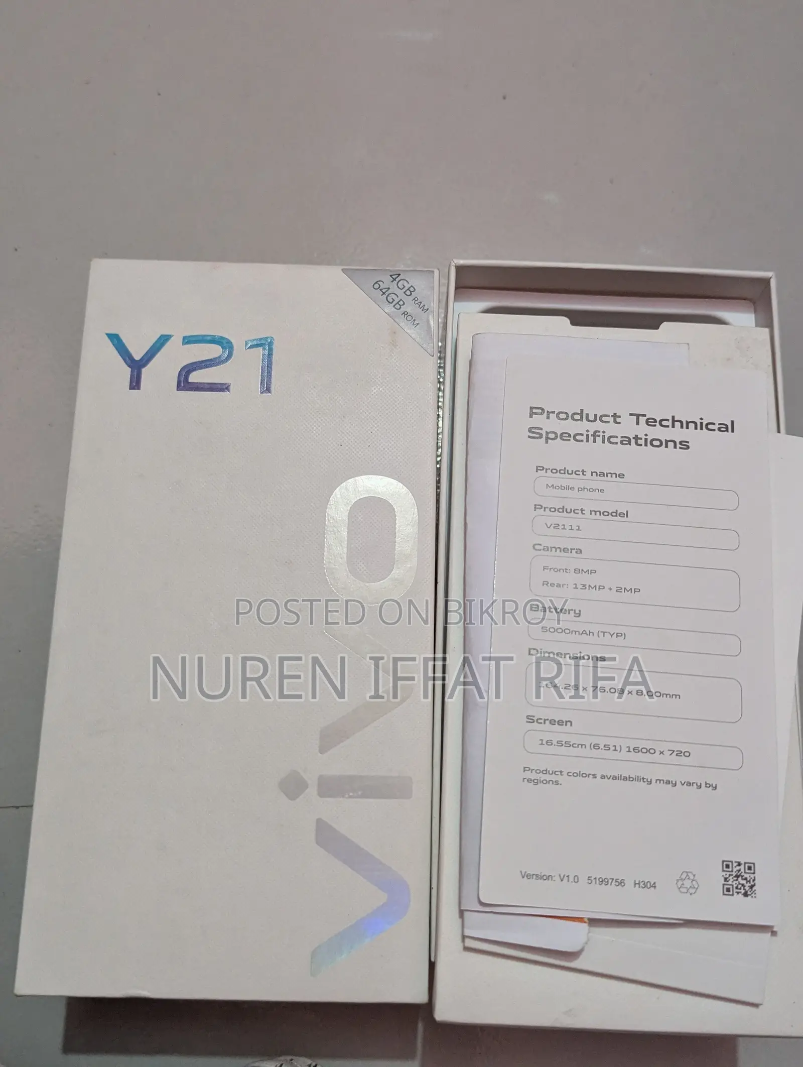 Vivo Y21 64 GB Silver
