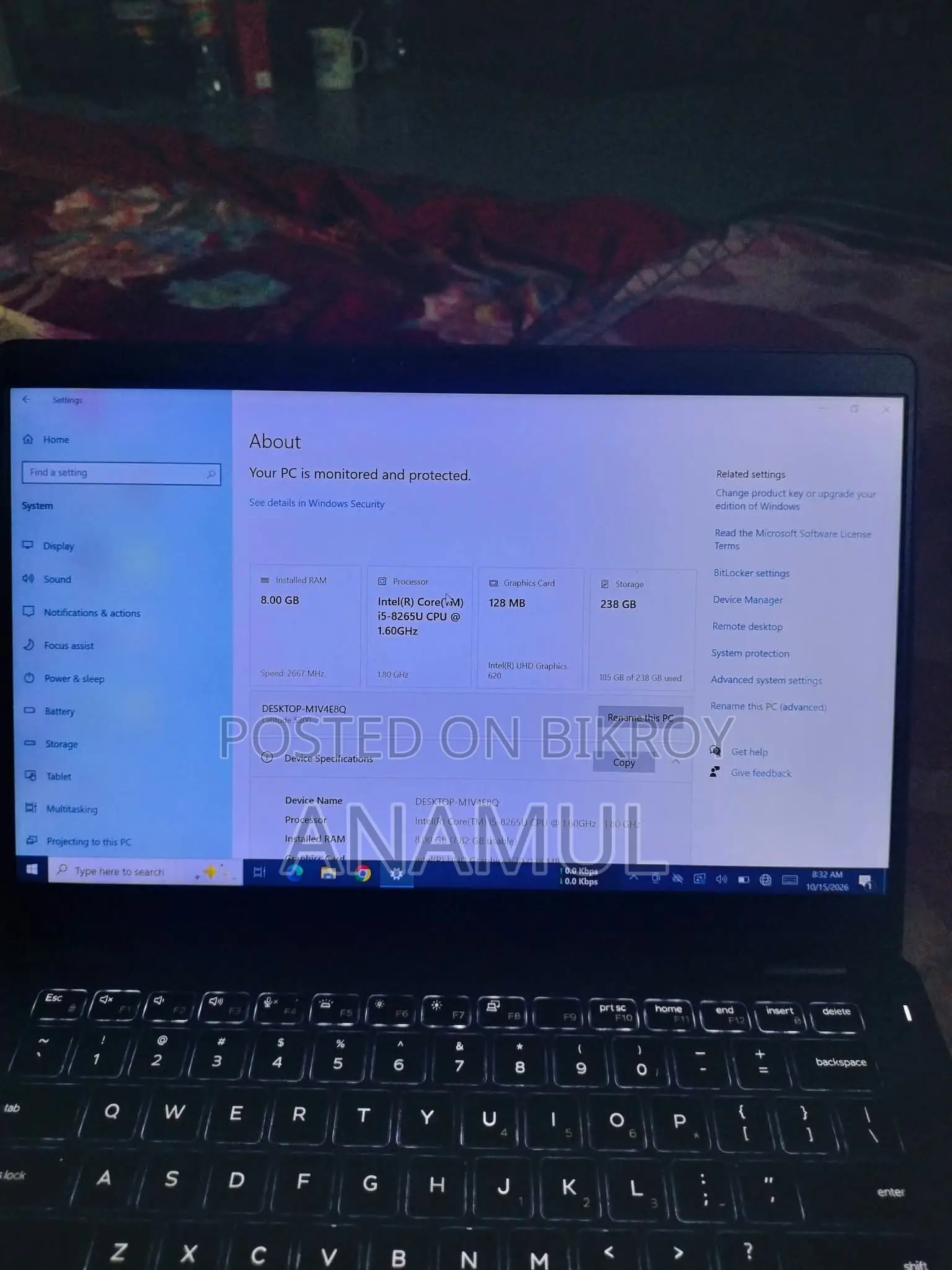 Laptop Dell Latitude 5300 8GB Intel Core i5 SSD 256GB