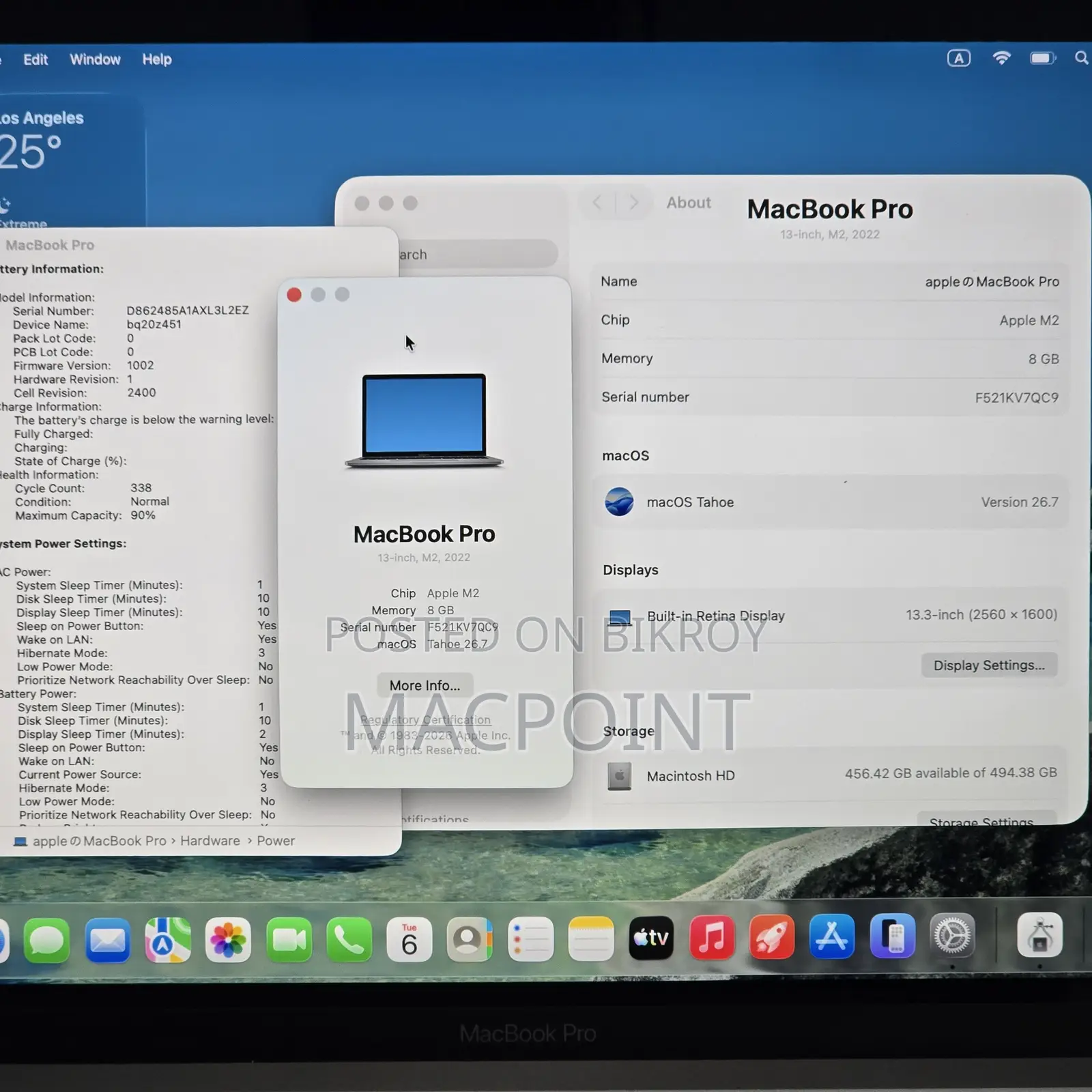 Laptop Apple MacBook Pro 2022 M2 8GB Apple M2 SSD 512GB