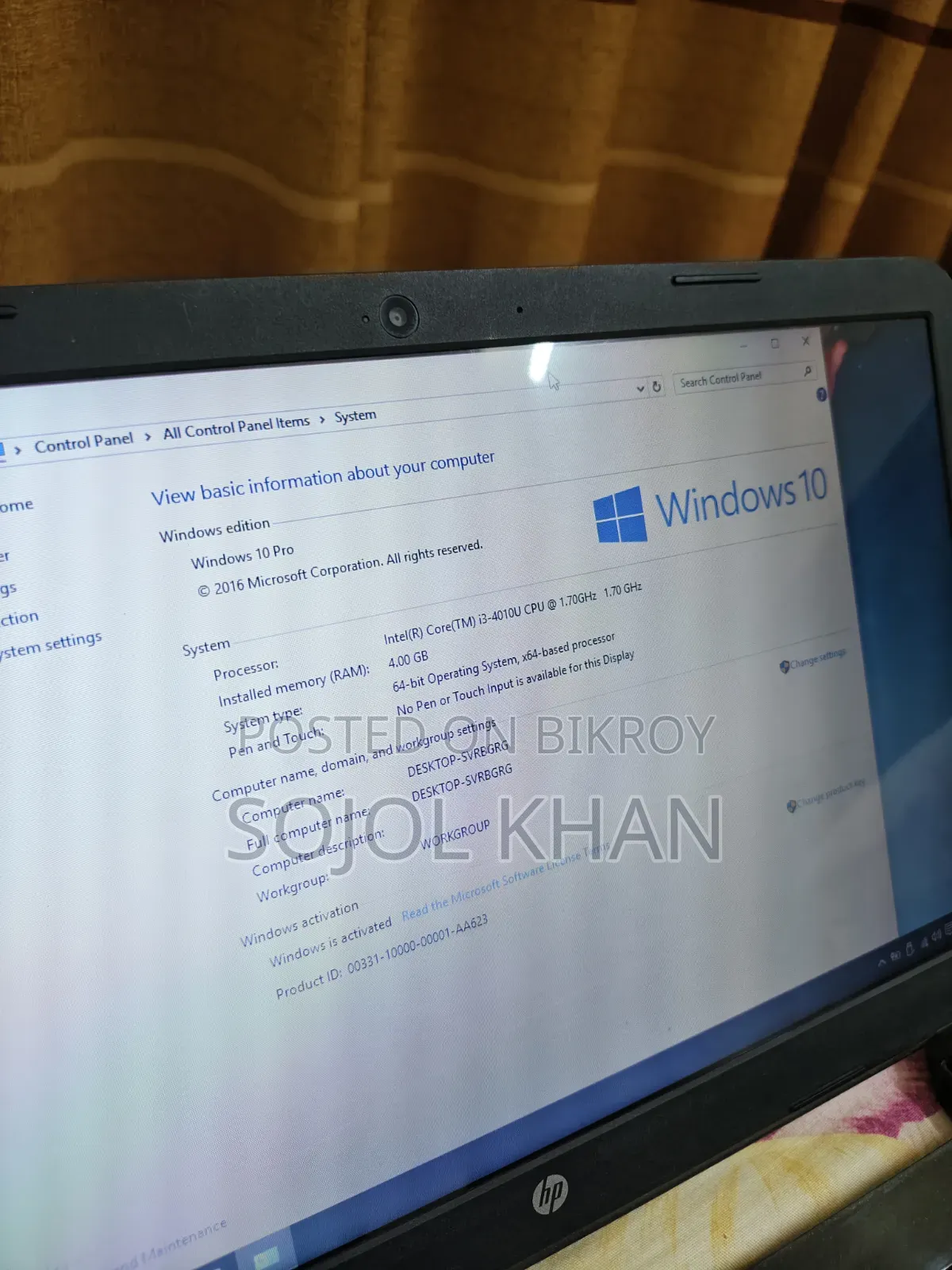 Laptop HP 15 4GB Intel Core i3 HDD 500GB