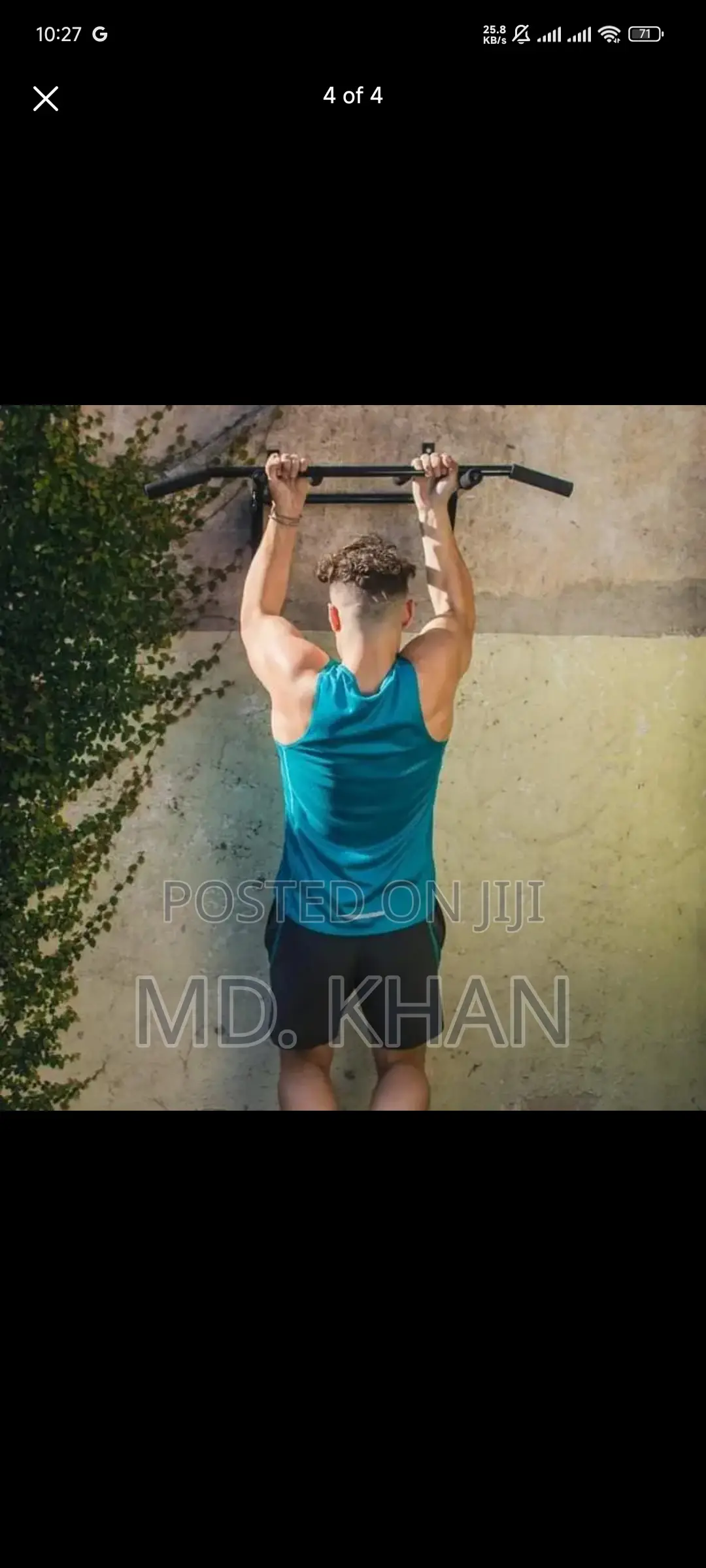 Pull Up and Chin Up Gym Bar Indoor Equipment