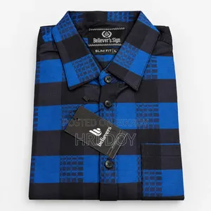 Men's Premium Blue & Black Check Shirt