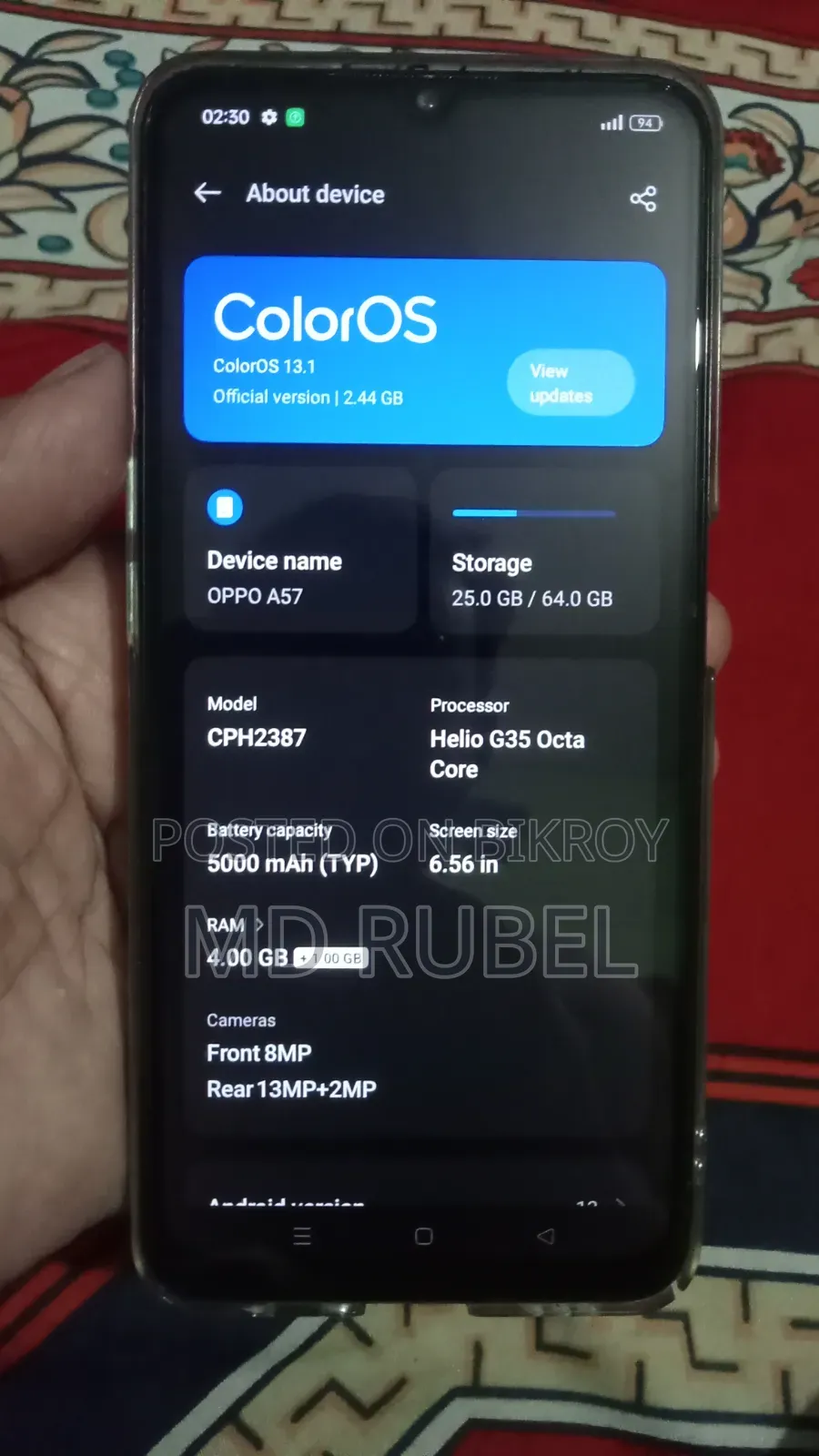 Oppo A57 64 GB Graphite