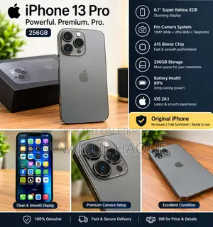 অ্যাপল আইফোন ১৩ প্রো ২৫৬ জিবি গ্রাফাইট