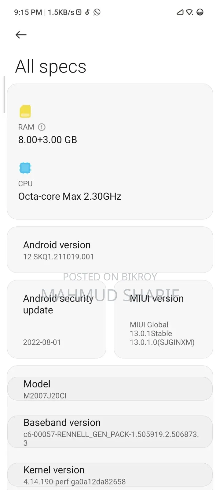 Xiaomi Poco X3 128 GB Blue