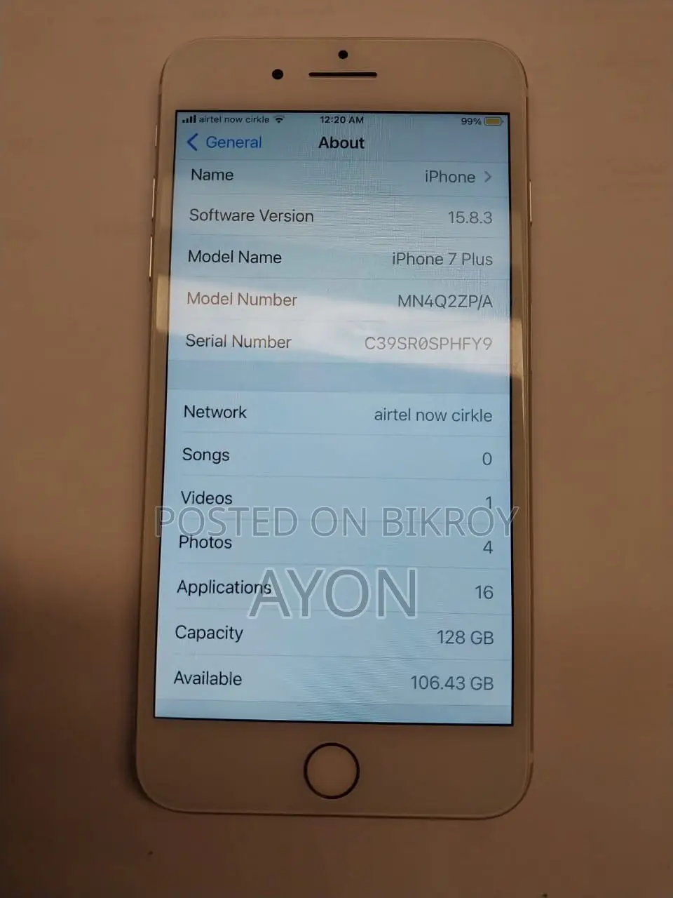 New Apple iPhone 7 Plus 128 GB Silver