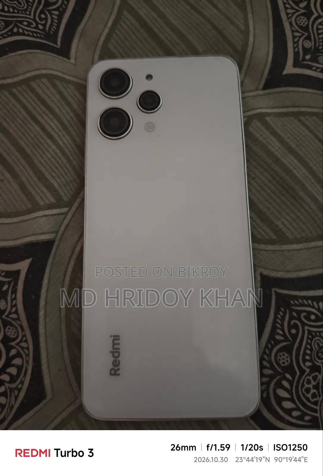 নতুন শাওমি রেডমি ১২ ১২৮ জিবি সাদা