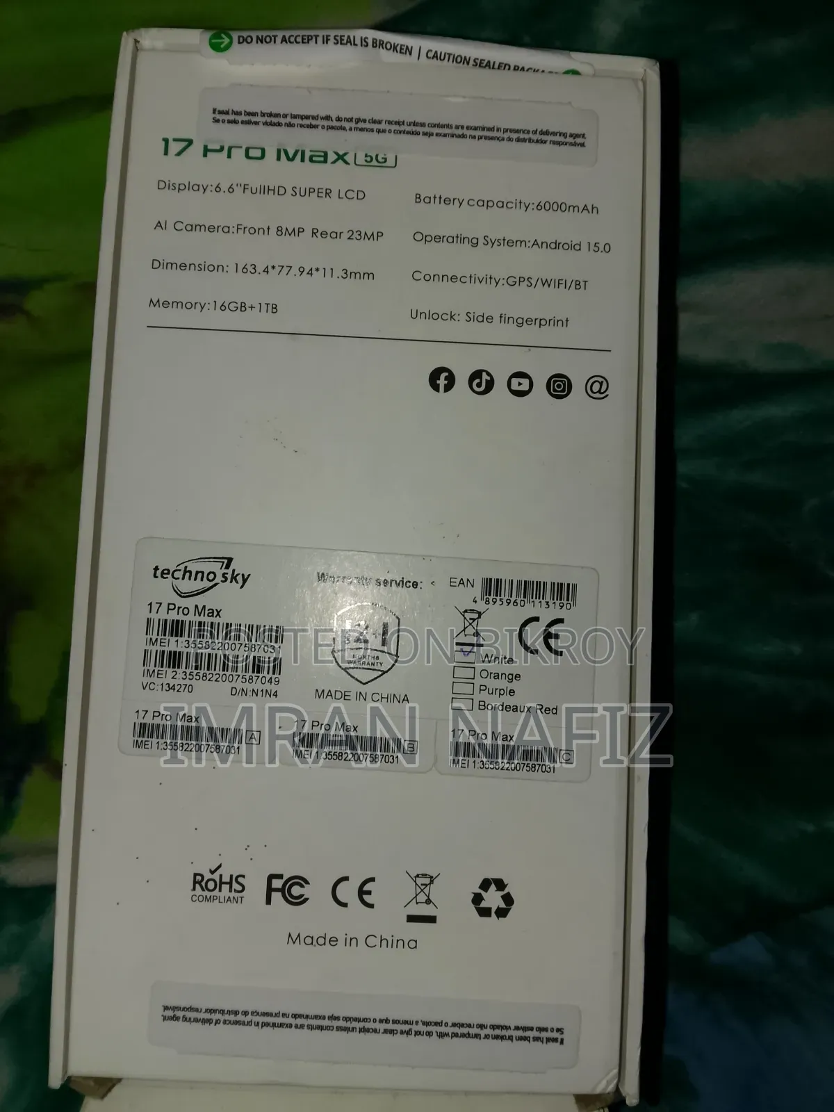New Tecno 1 TB Silver
