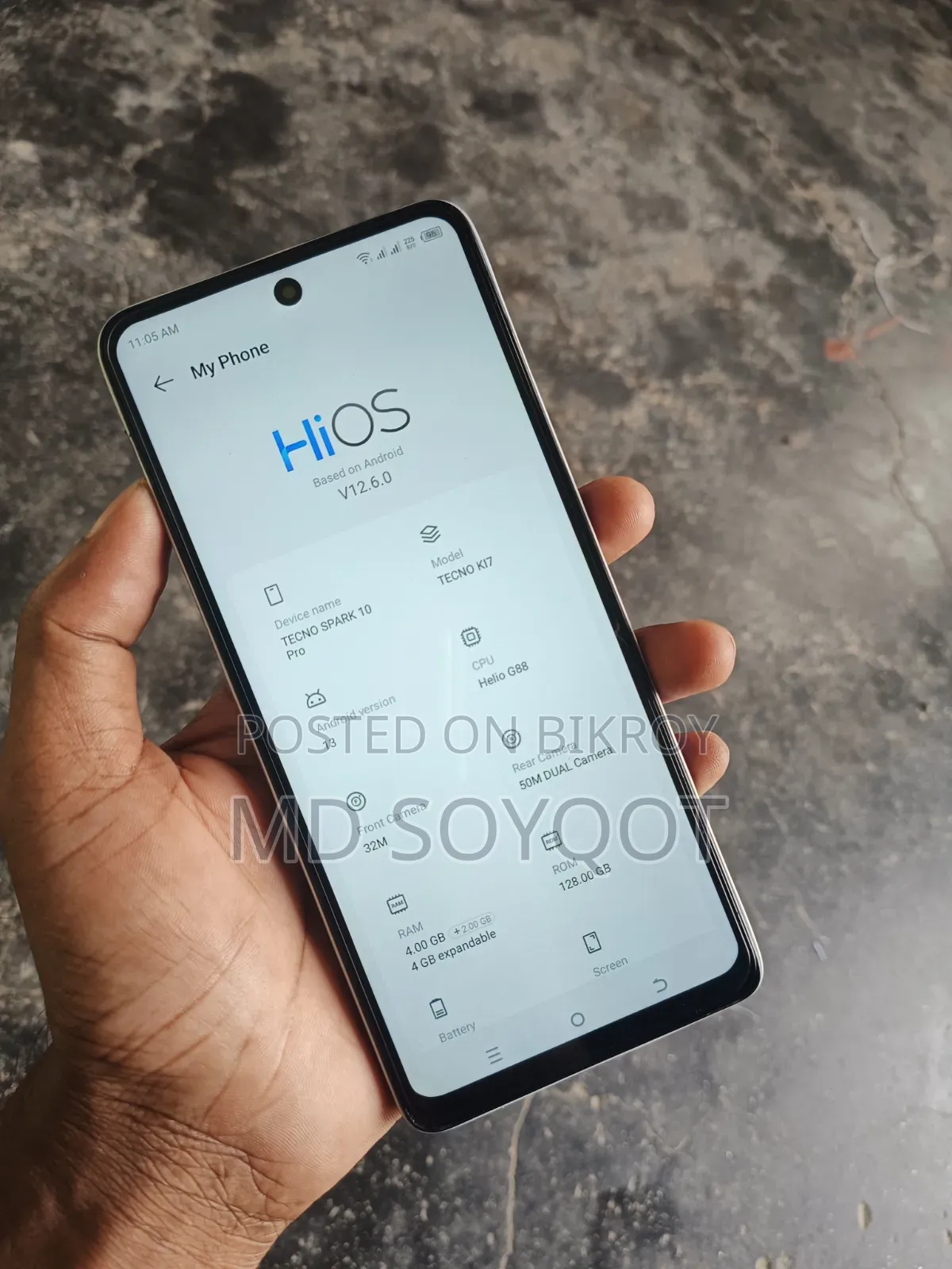 Tecno Spark 10 Pro 128 GB Silver