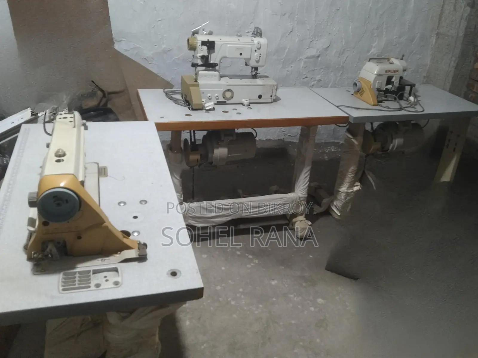 ৩টি Siruba Industrial Machine (Single Needle, Overlock & Flatlock)
