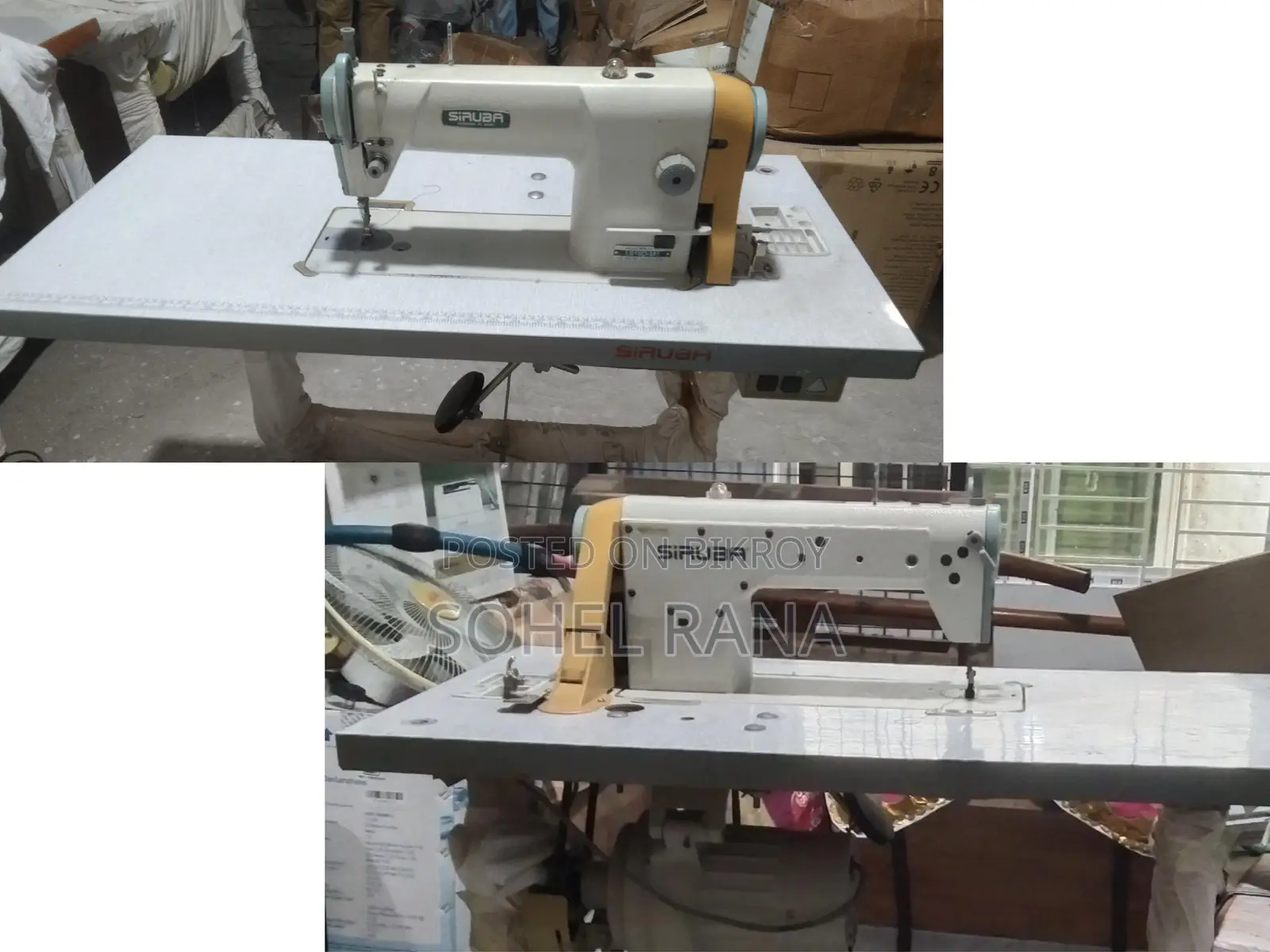 ৩টি Siruba Industrial Machine (Single Needle, Overlock & Flatlock)