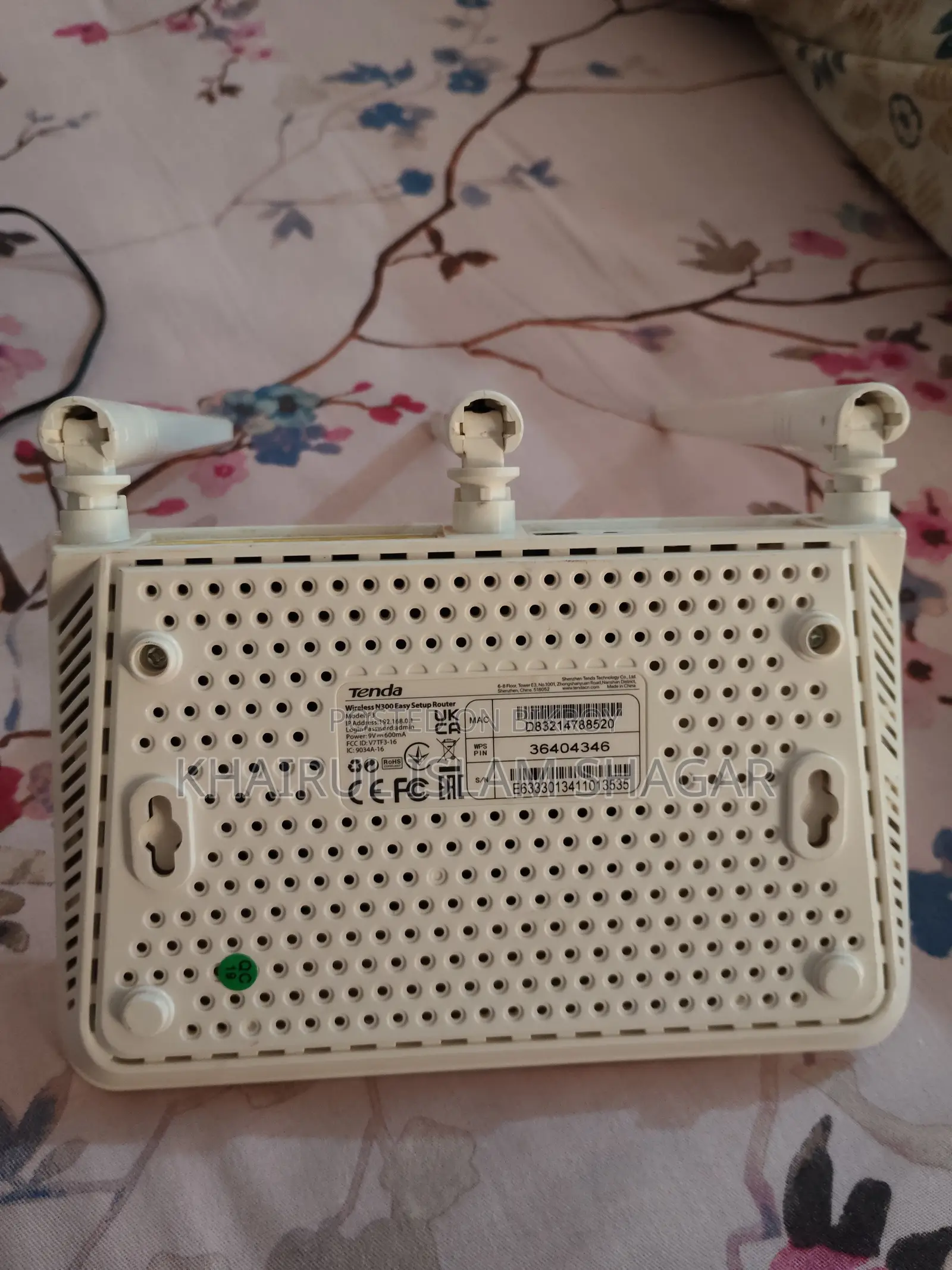 Tenda F3 300mbps WiFi Router