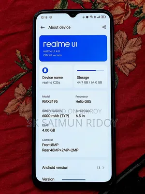 রিয়েলমি সি২৫এস ৬৪ জিবি ব্ল্যাক