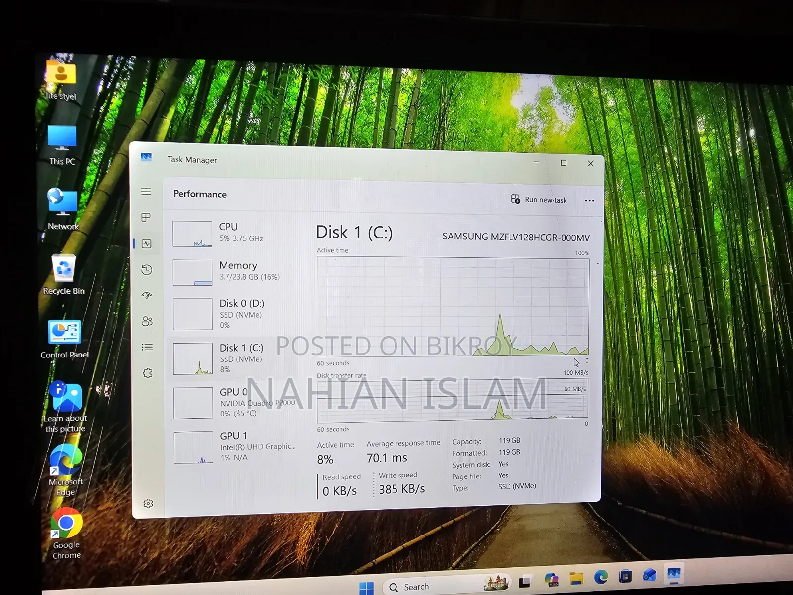 Laptop Dell Precision 7530 24GB Intel Core i7 SSD 256GB