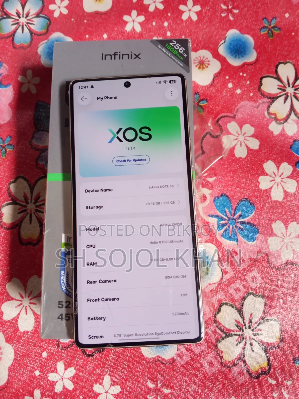 New Infinix Note 50 4G 256 GB Gray