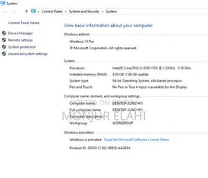 Desktop Computer Dell Optiplex 7050 8GB Intel Core i5 SSD 256GB