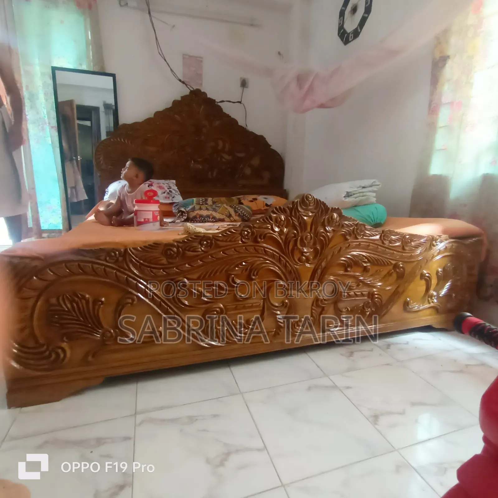 সেগুন কাঠের খাট