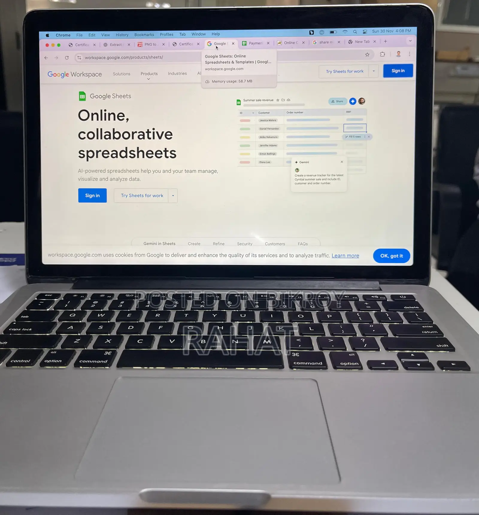 Laptop Apple MacBook Pro 2017 8GB Intel Core i5 SSD 256GB