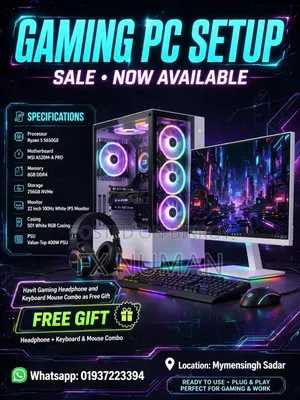 Desktop Computer MSI model 8GB AMD Ryzen 5 SSD 256GB