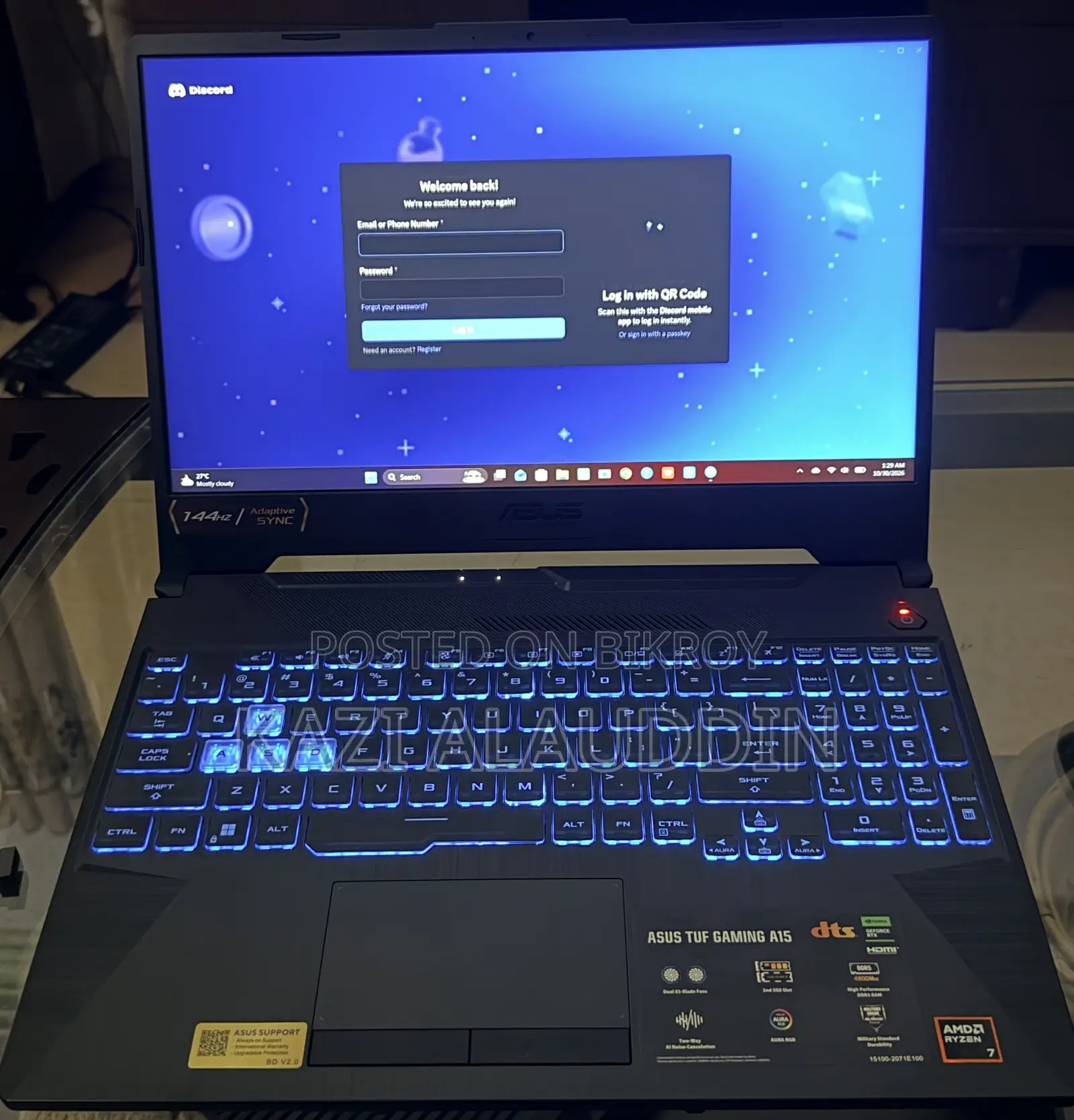 New Laptop Asus TUF Gaming A15 16GB AMD Ryzen 5 SSD 512GB