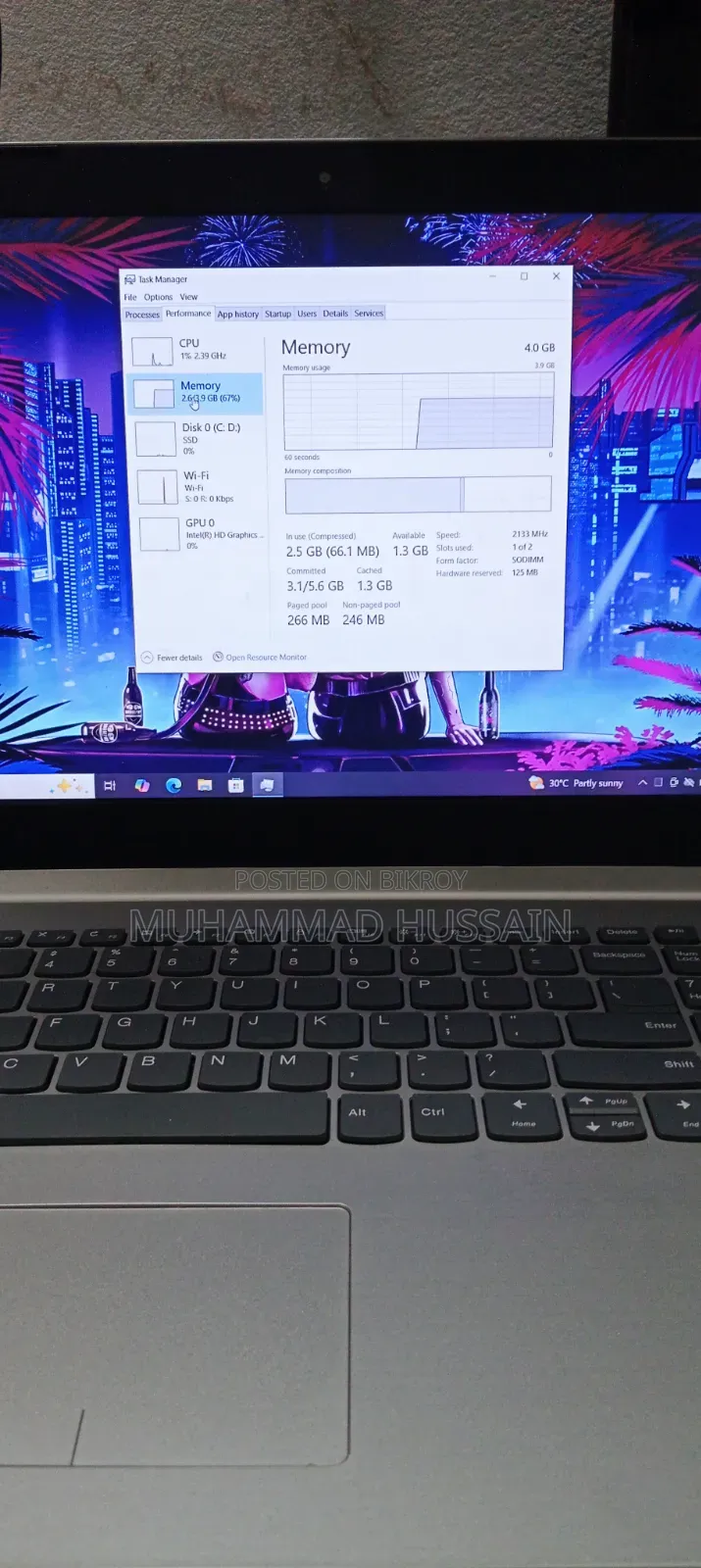 Laptop Lenovo IdeaPad 320 4GB Intel Core i3 SSD 256GB