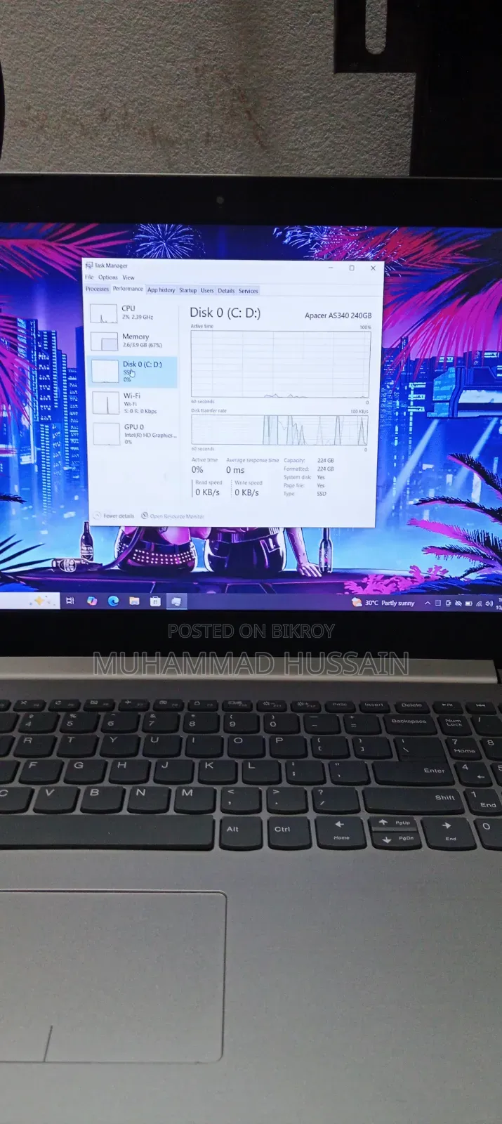Laptop Lenovo IdeaPad 320 4GB Intel Core i3 SSD 256GB