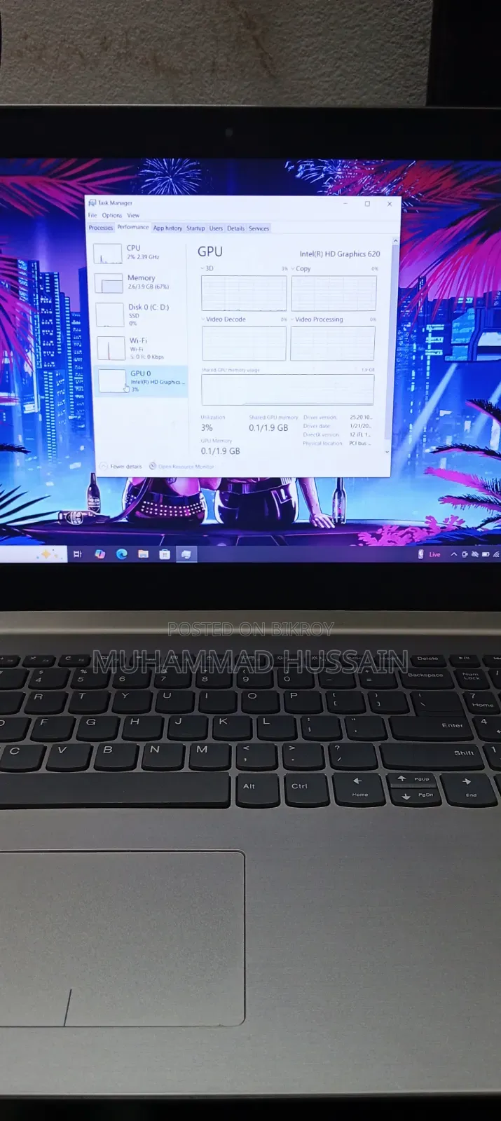 Laptop Lenovo IdeaPad 320 4GB Intel Core i3 SSD 256GB