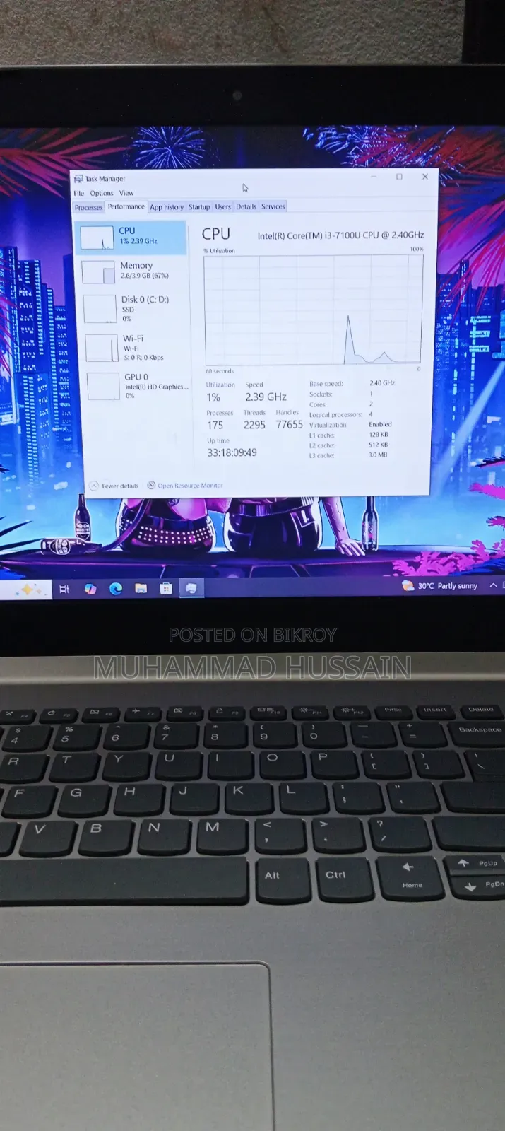 Laptop Lenovo IdeaPad 320 4GB Intel Core i3 SSD 256GB