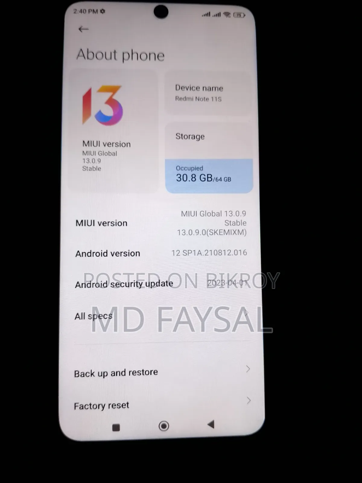 Xiaomi Redmi Note 11S 64 GB Blue