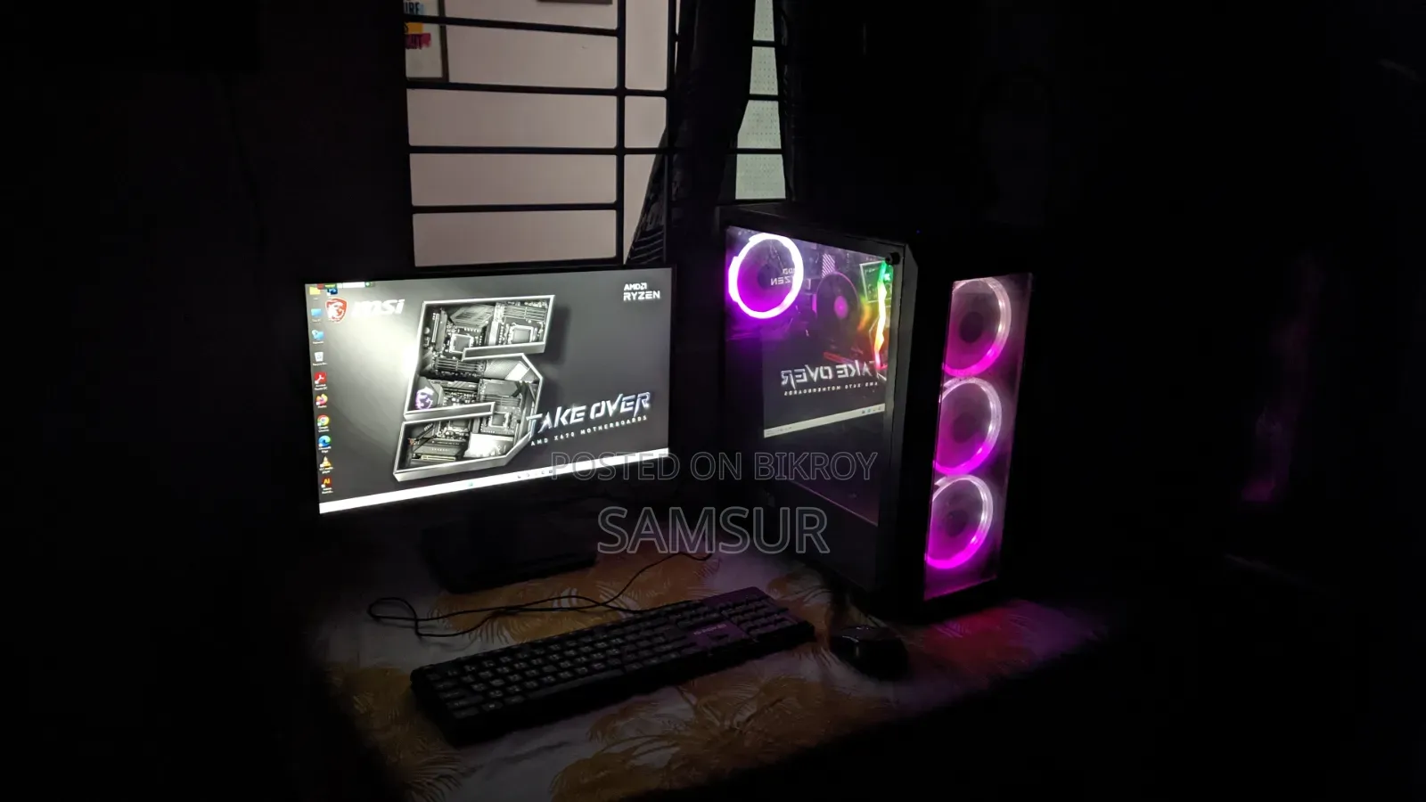 Desktop Computer MSI 16GB AMD Ryzen 7 SSD 1T