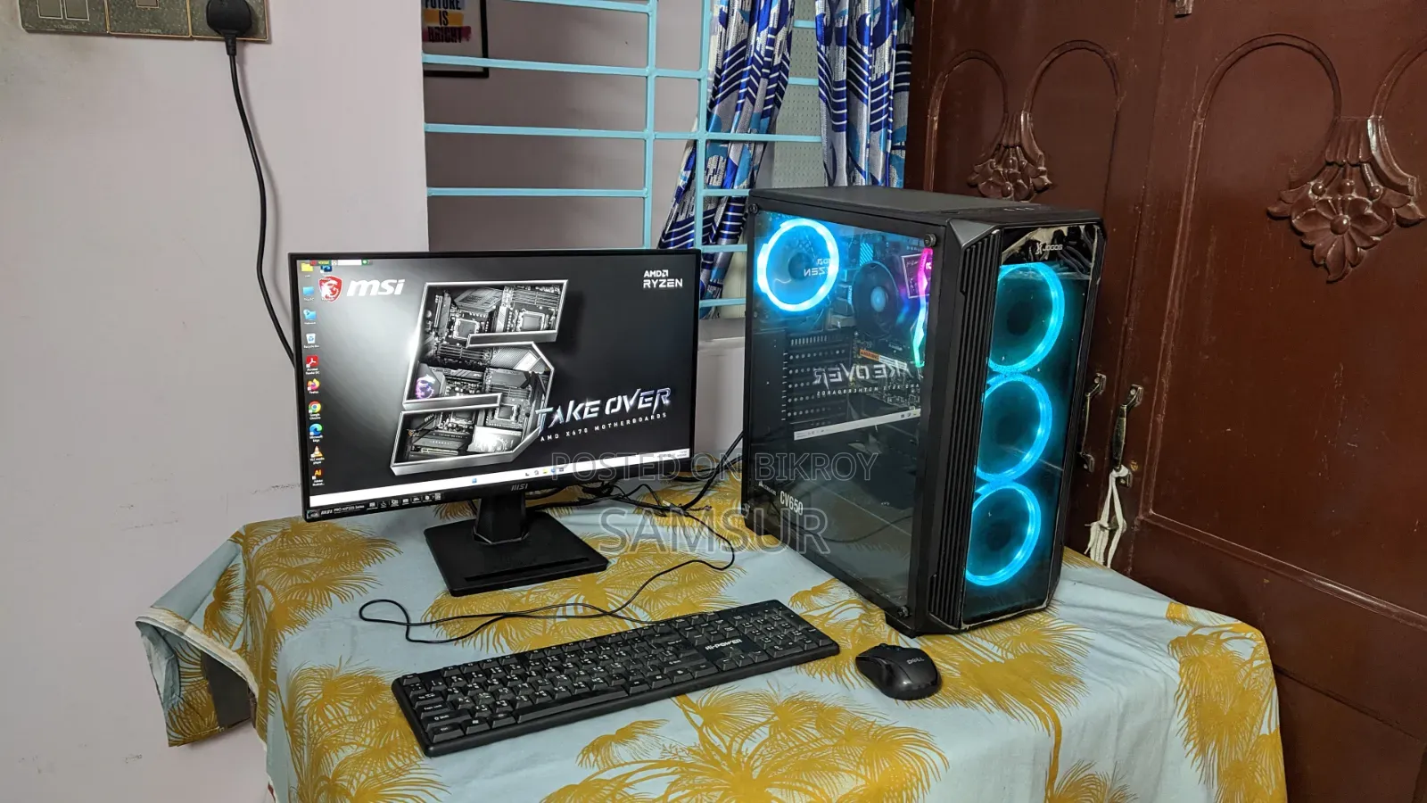Desktop Computer MSI 16GB AMD Ryzen 7 SSD 1T