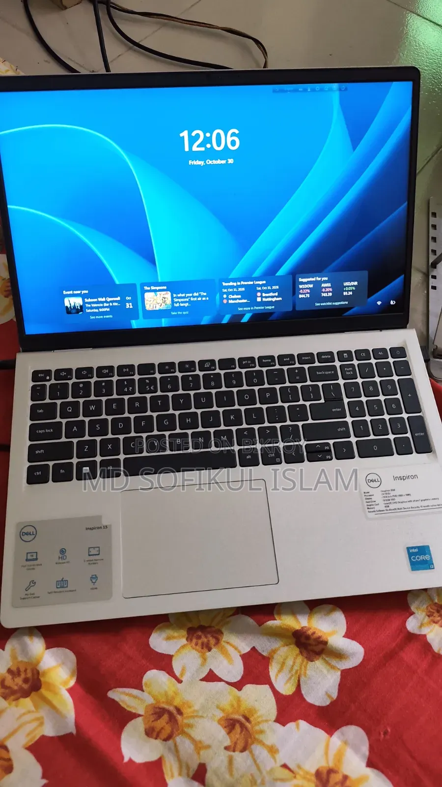 Laptop Dell Inspiron 15 3520 8GB Intel Core i3 SSD 500GB