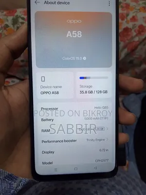 Oppo A58 4G 128 GB Gray