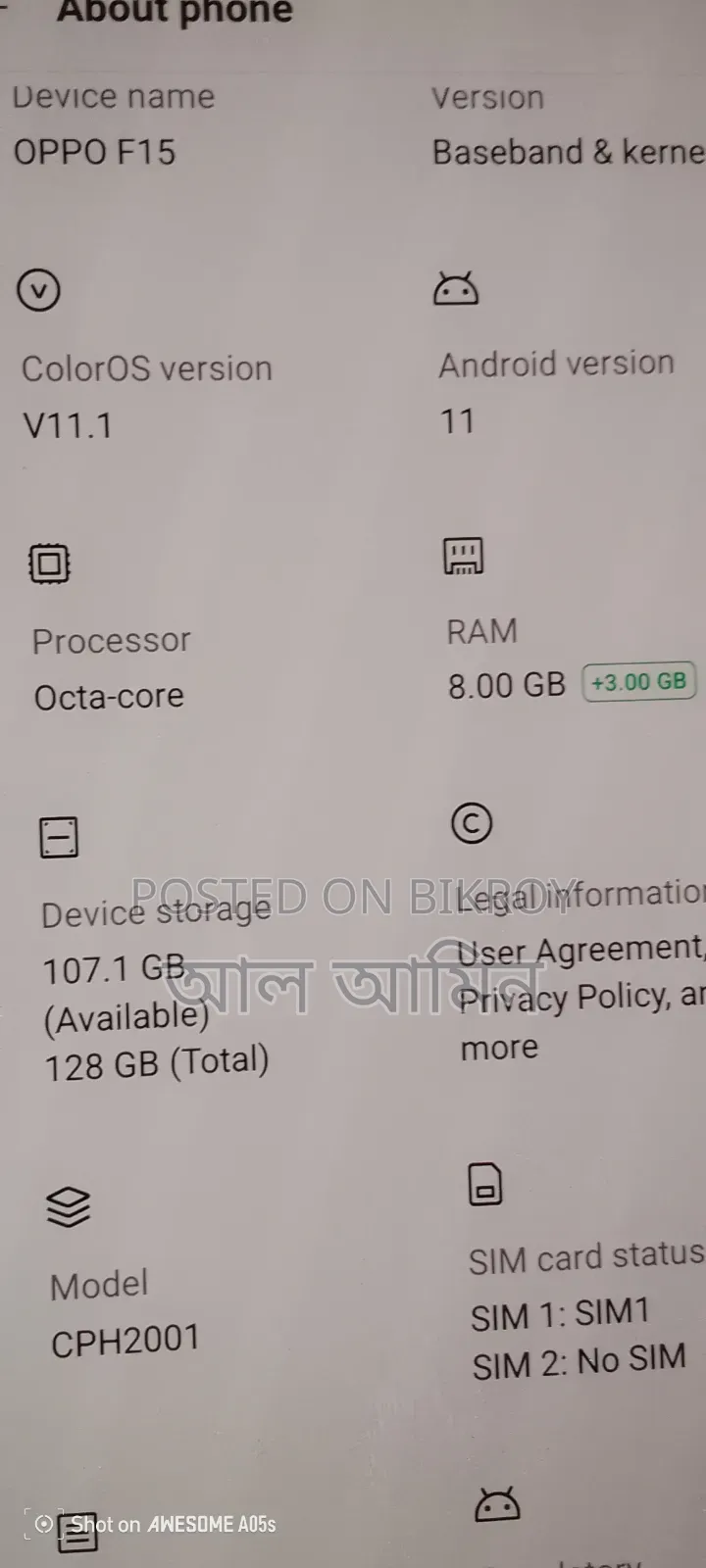 Oppo F15 256 GB Rose Gold