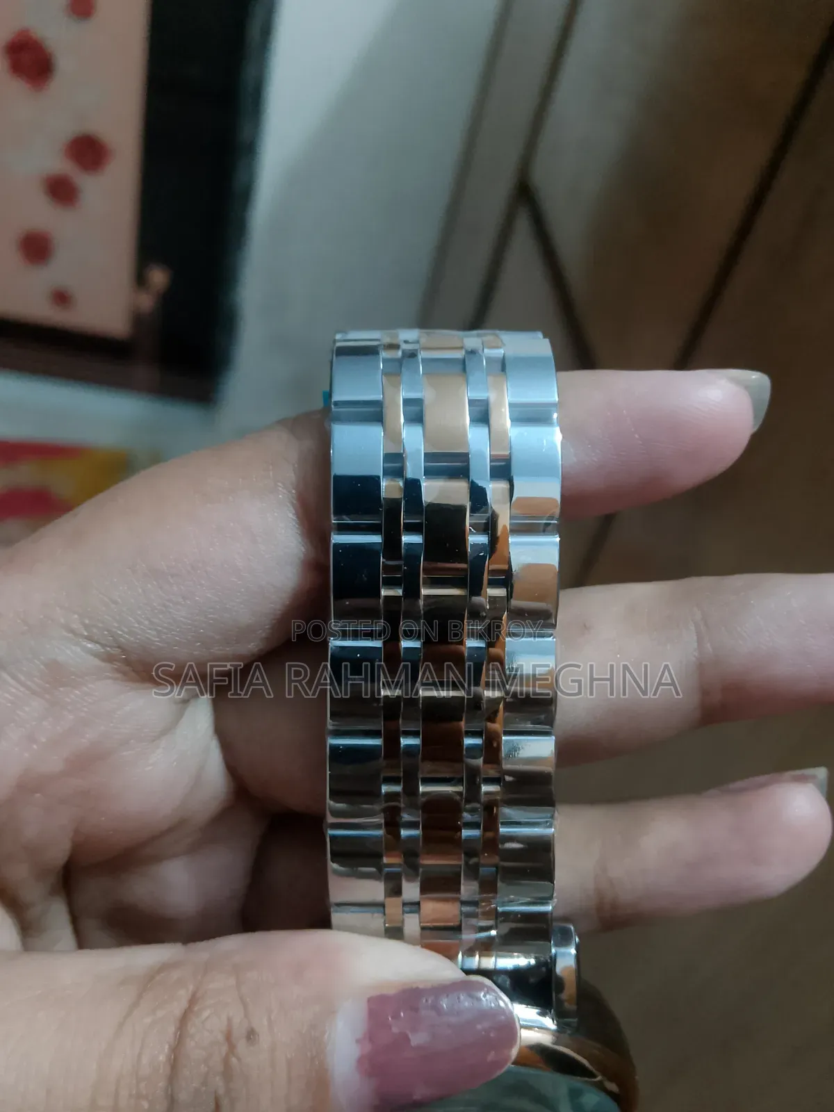 Silver & Rose Golden Colour