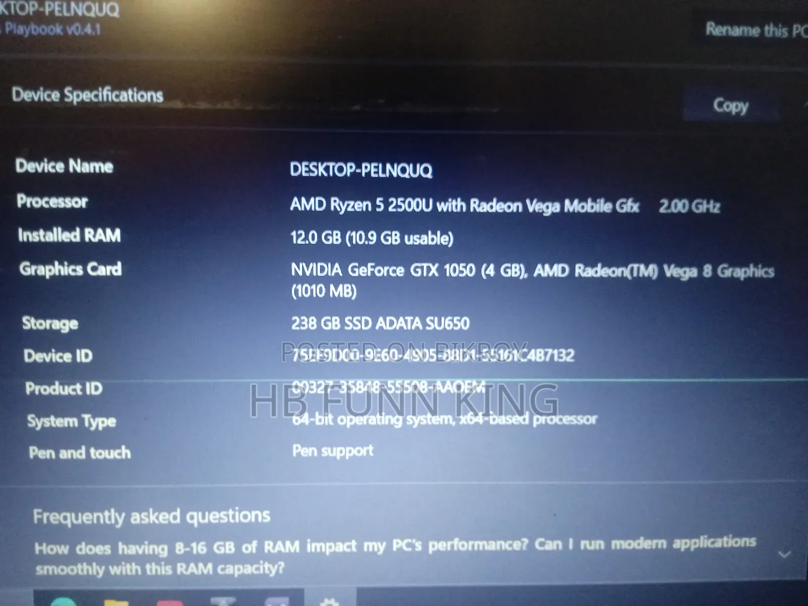 Laptop Asus VivoBook X540SA 12GB AMD Ryzen 5 SSD 256GB