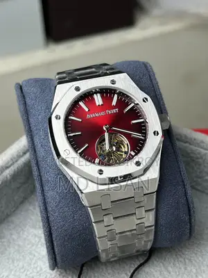 Luxury Audemars Piguet Royal Oak Red Dial Automatic Tourbillon Watch