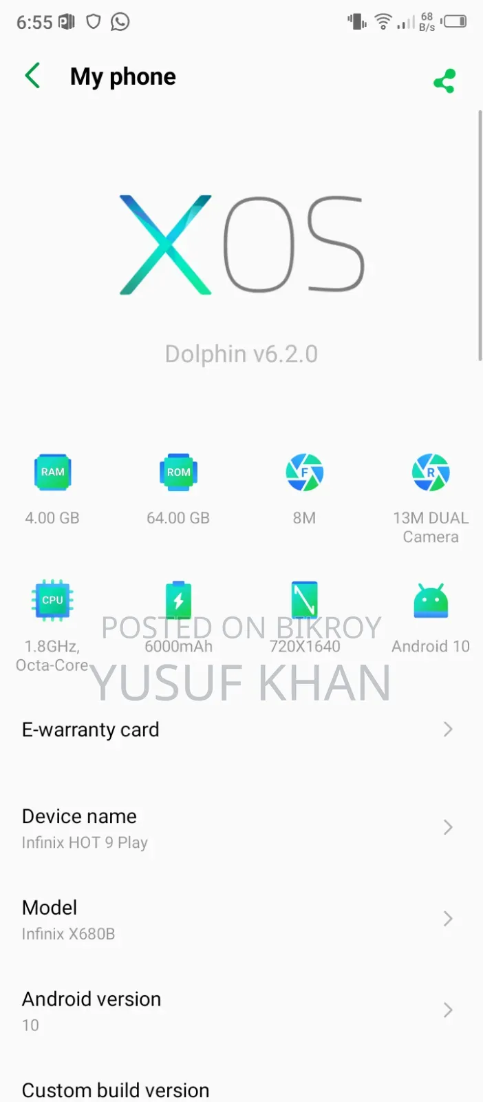 Infinix Hot 9 64 GB Blue