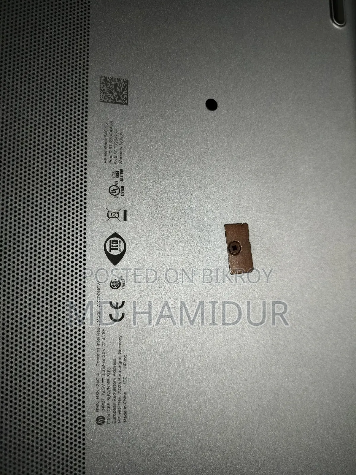 Laptop HP EliteBook 840 G6 8GB Intel Core i5 SSD 256GB