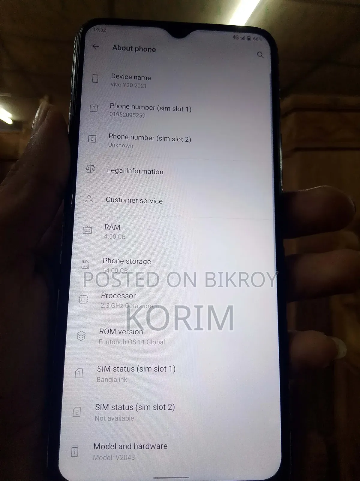 Vivo Y20 64 GB Black