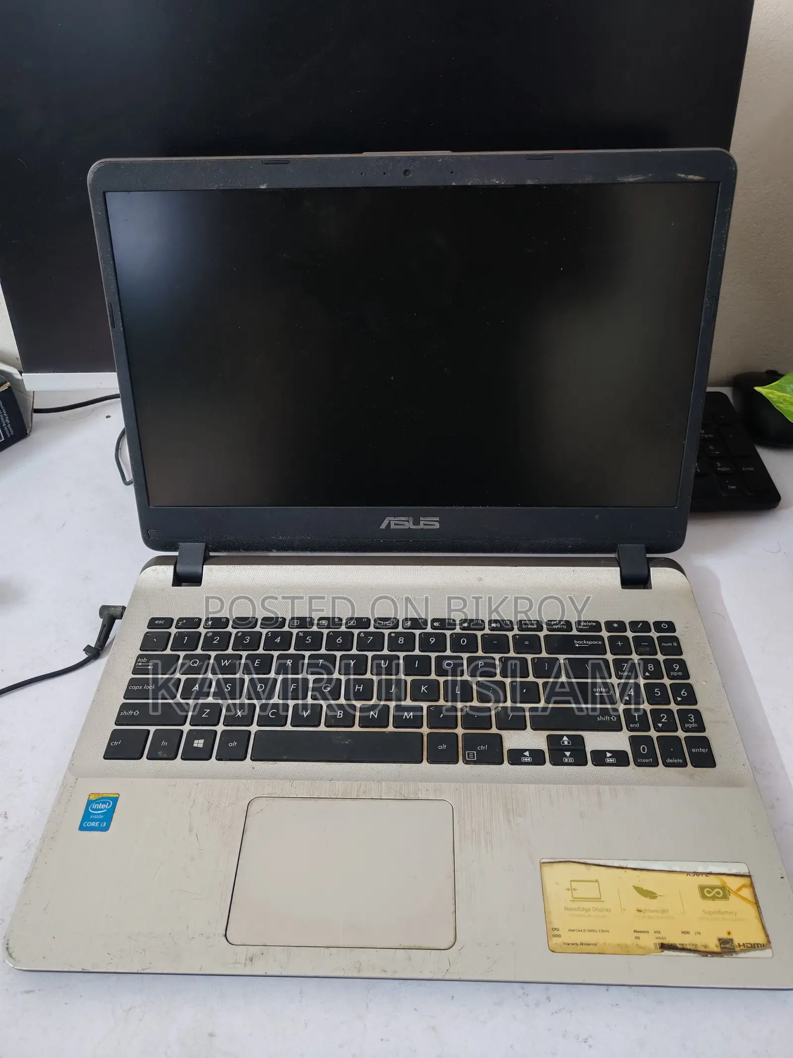 Laptop Asus X501A 8GB Intel Core i3 SSD 128GB