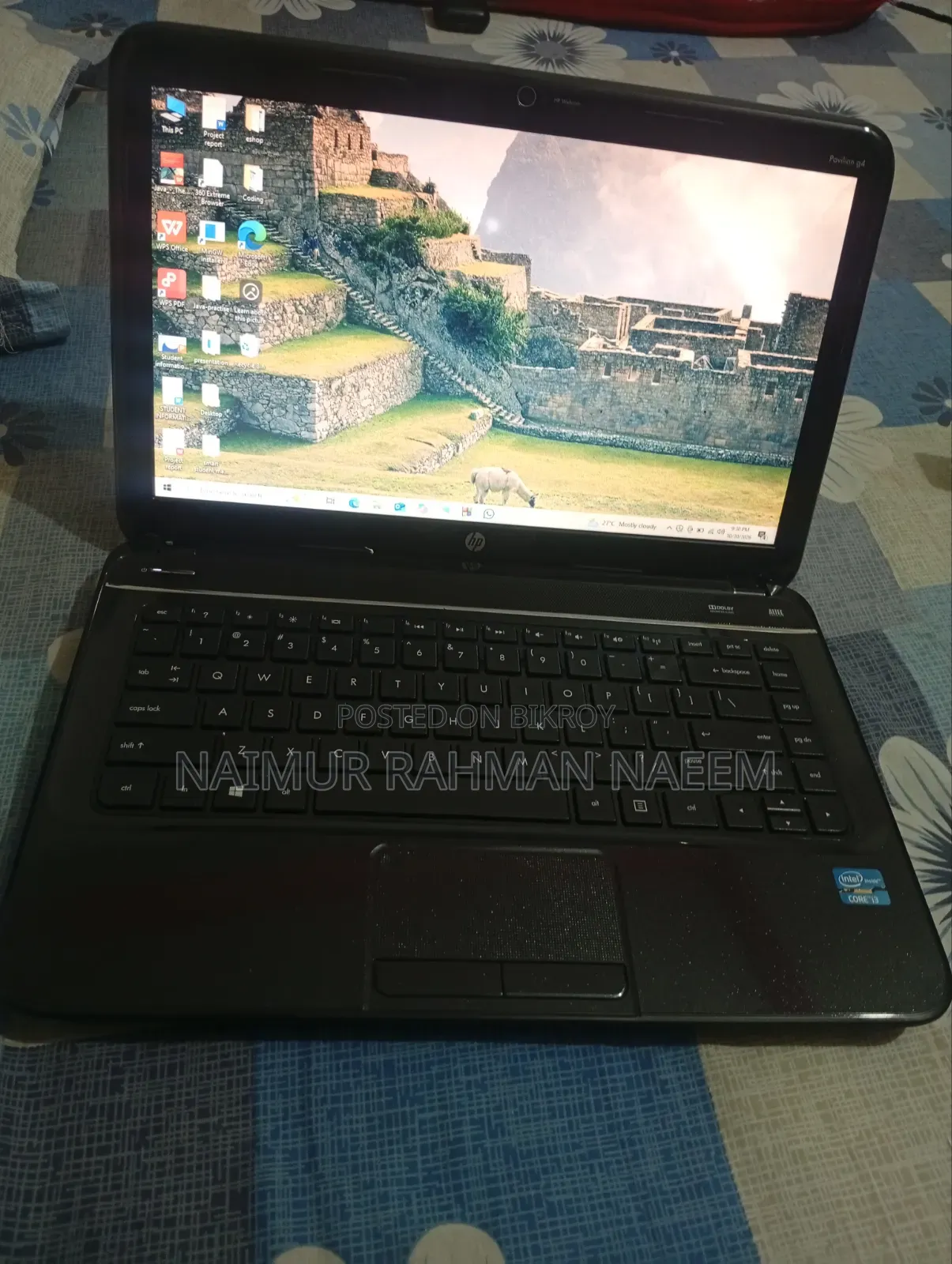 ল্যাপটপ এইচপি প্যাভিলিয়ন জি ৪ ৪ জিবি ইন্টেল কোর আই ৩ এইচ ডি ডি ৫০০ জিবি