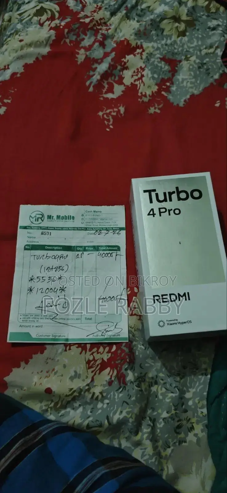 Xiaomi Redmi Turbo 4 Pro 256 GB Black