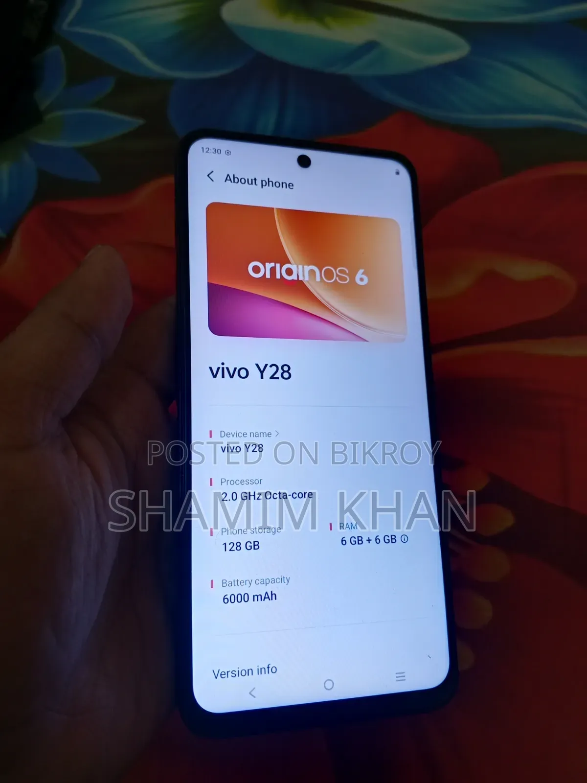 ভিভো ওয়াই২৮ ১২৮ জিবি ব্ল্যাক