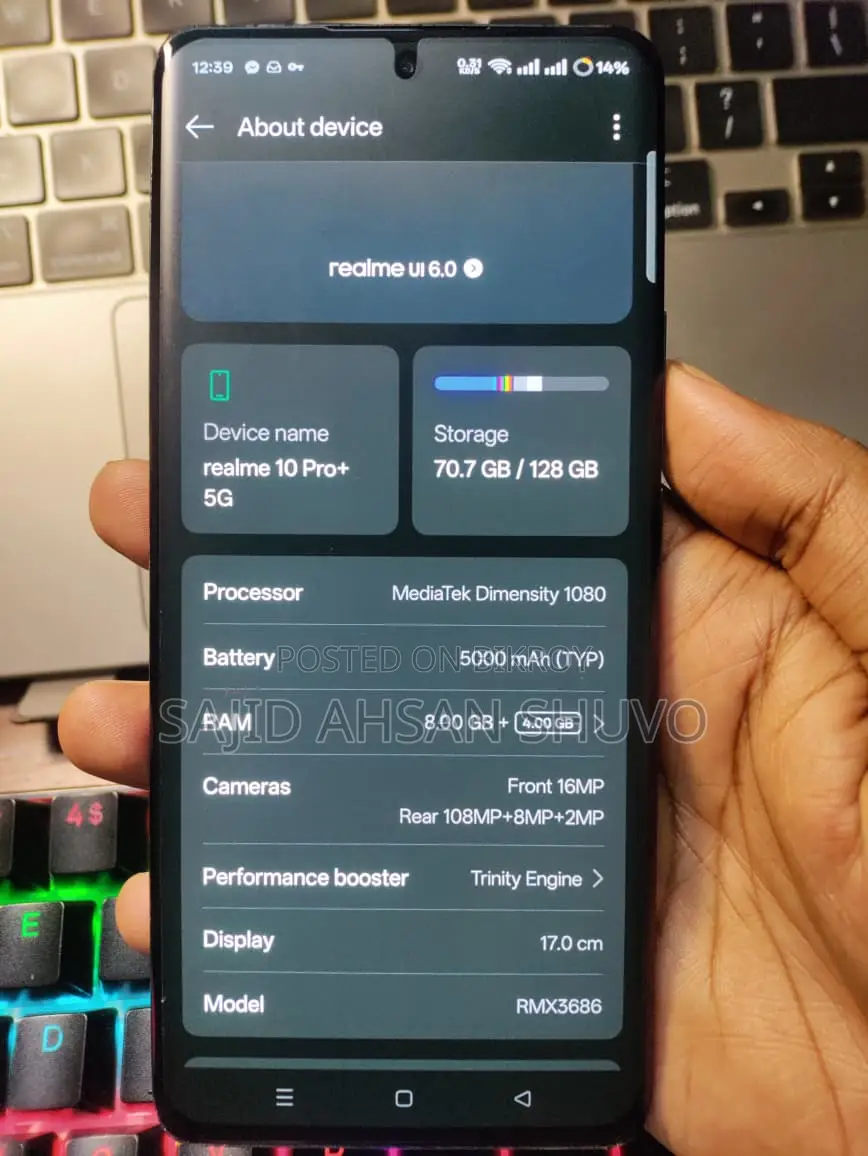 Realme 10 Pro+ 128 GB Black