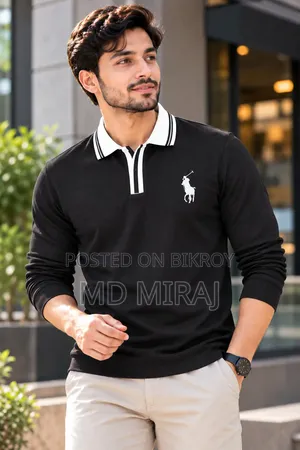 Premium Embroidery Full Sleeve Polo Shirt