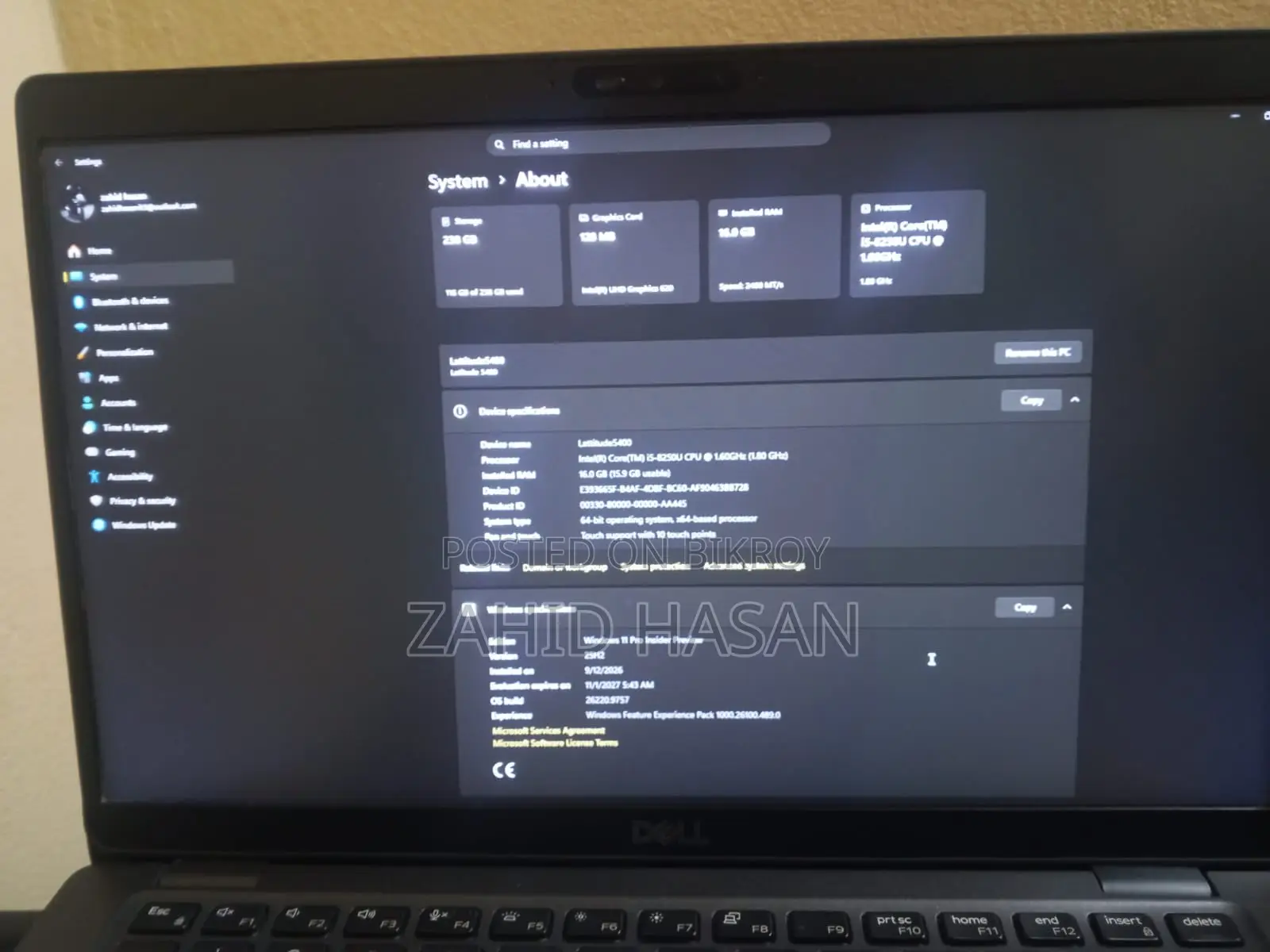 Laptop Dell Latitude 7490 16GB Intel Core i5 SSD 256GB