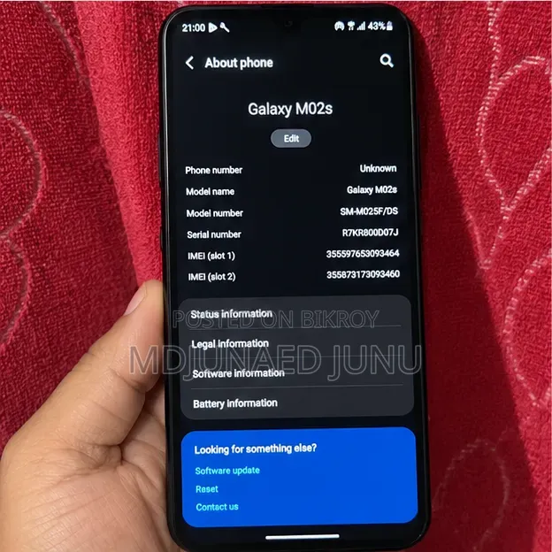 স্যামসাং গ্যালাক্সি এম০২এস ৬৪ জিবি ব্ল্যাক