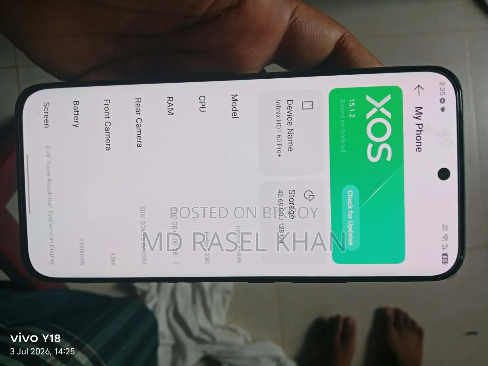 Infinix Hot 60 Pro+ 128 GB Black